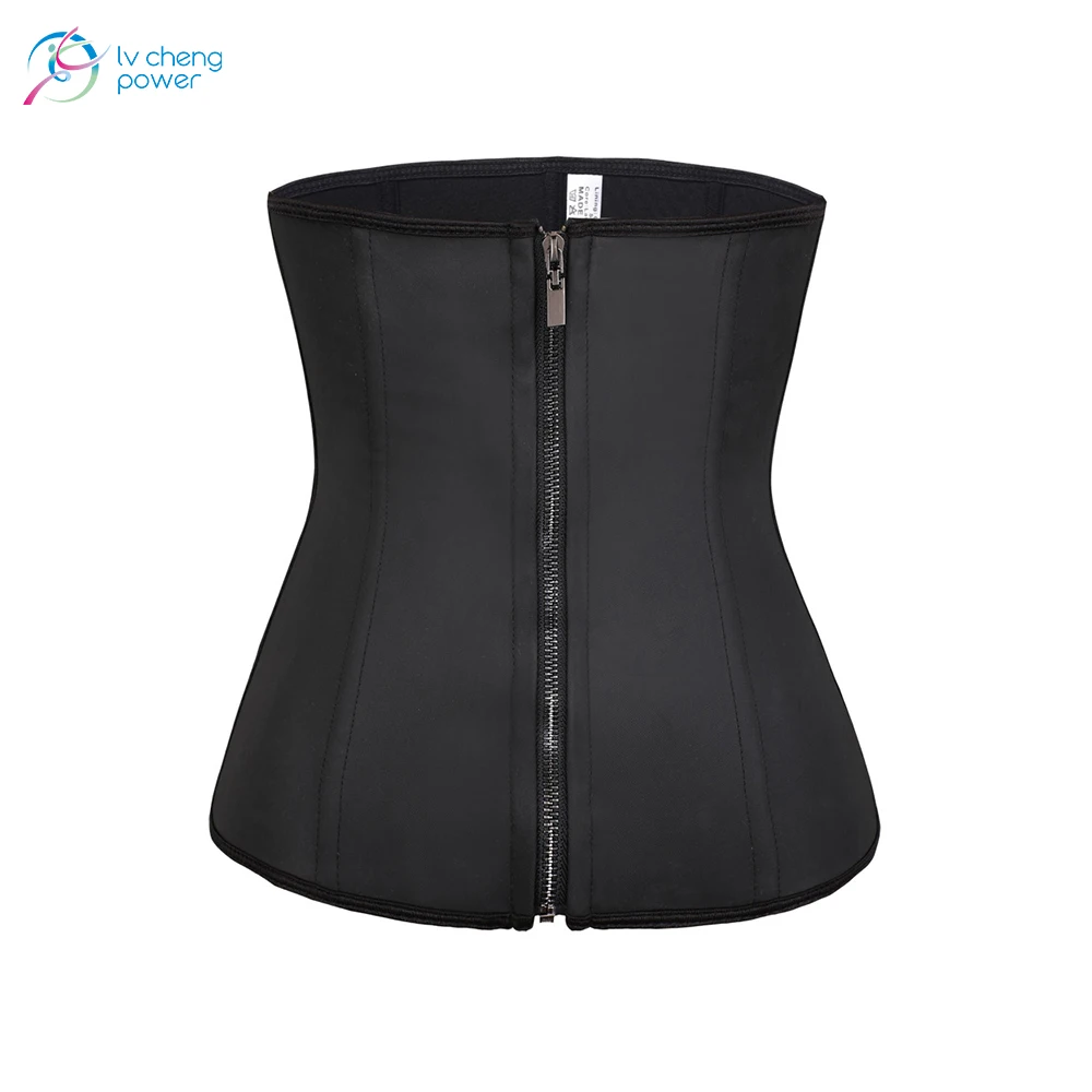 

High Quality Women Latex Waist Trainer Corset Shapewear Waist Cincher Body Shaper with Zipper