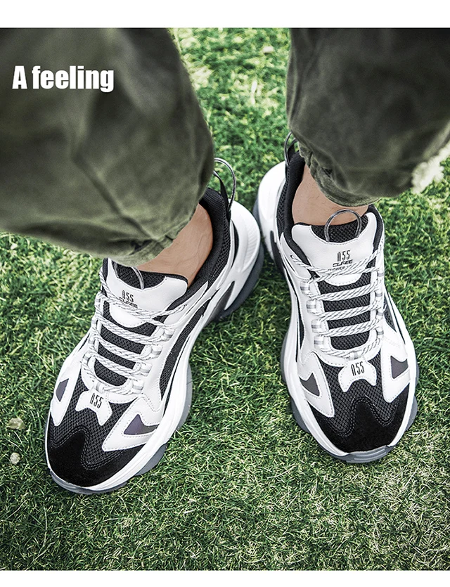 亚马逊热卖时尚时尚透气休闲矮胖运动鞋男士 - buy men chunky shoes