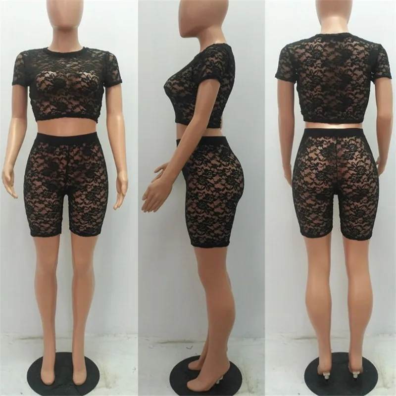 Lace two piece short set Clearance