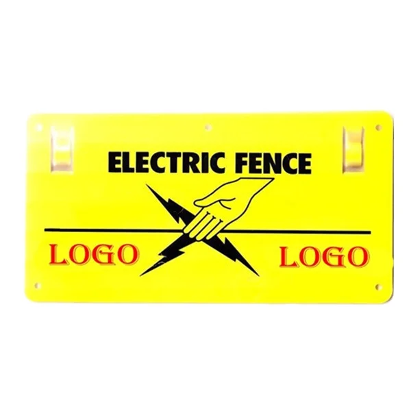 

Farm/ Agriculture / Country Side Plastic Warning Sign Electric Fence General Accessories EFA013 Single or double side printing, Yellow