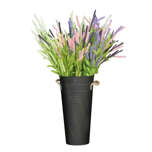 Image of decoration galvanized iron tin metal garden planter flower vase