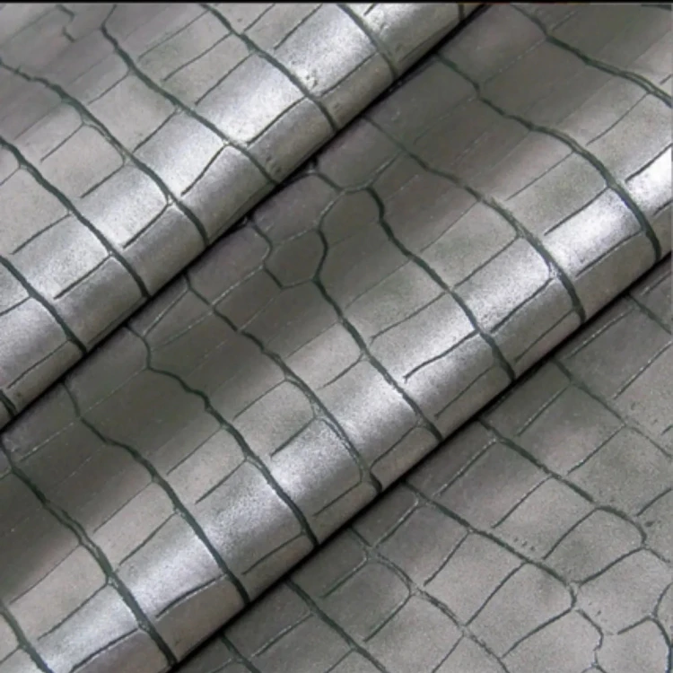 Factory Wholesale 1.0mm Thick Crocodile Leather Imitation Faux Leather Handbag for Furniture Upholstery Chair Decorative