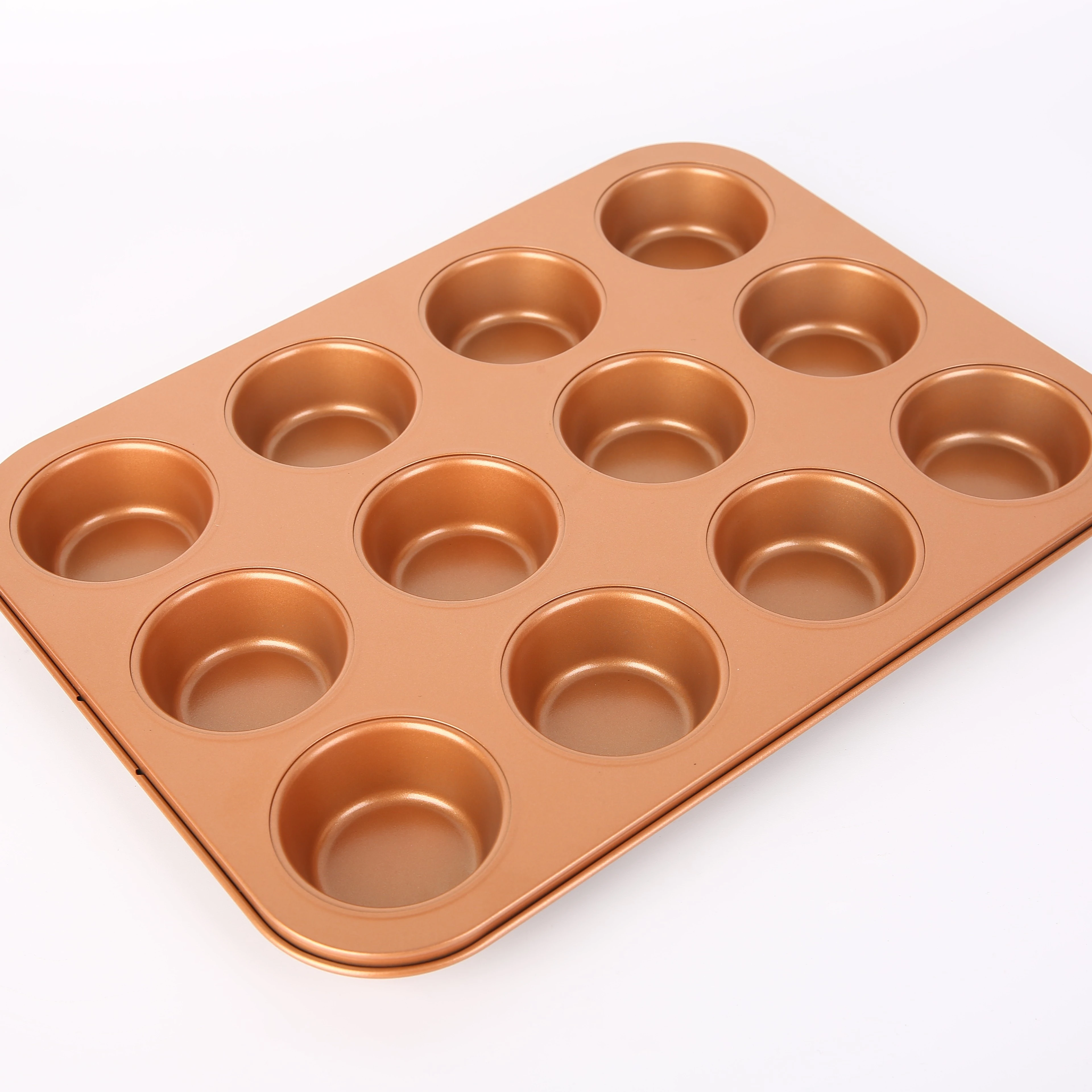 

Huxi Carbon Steel Non-Stick Custom Black Bakeware 12 Cup Muffin Pan,Cupcake Baking Tray for Oven
