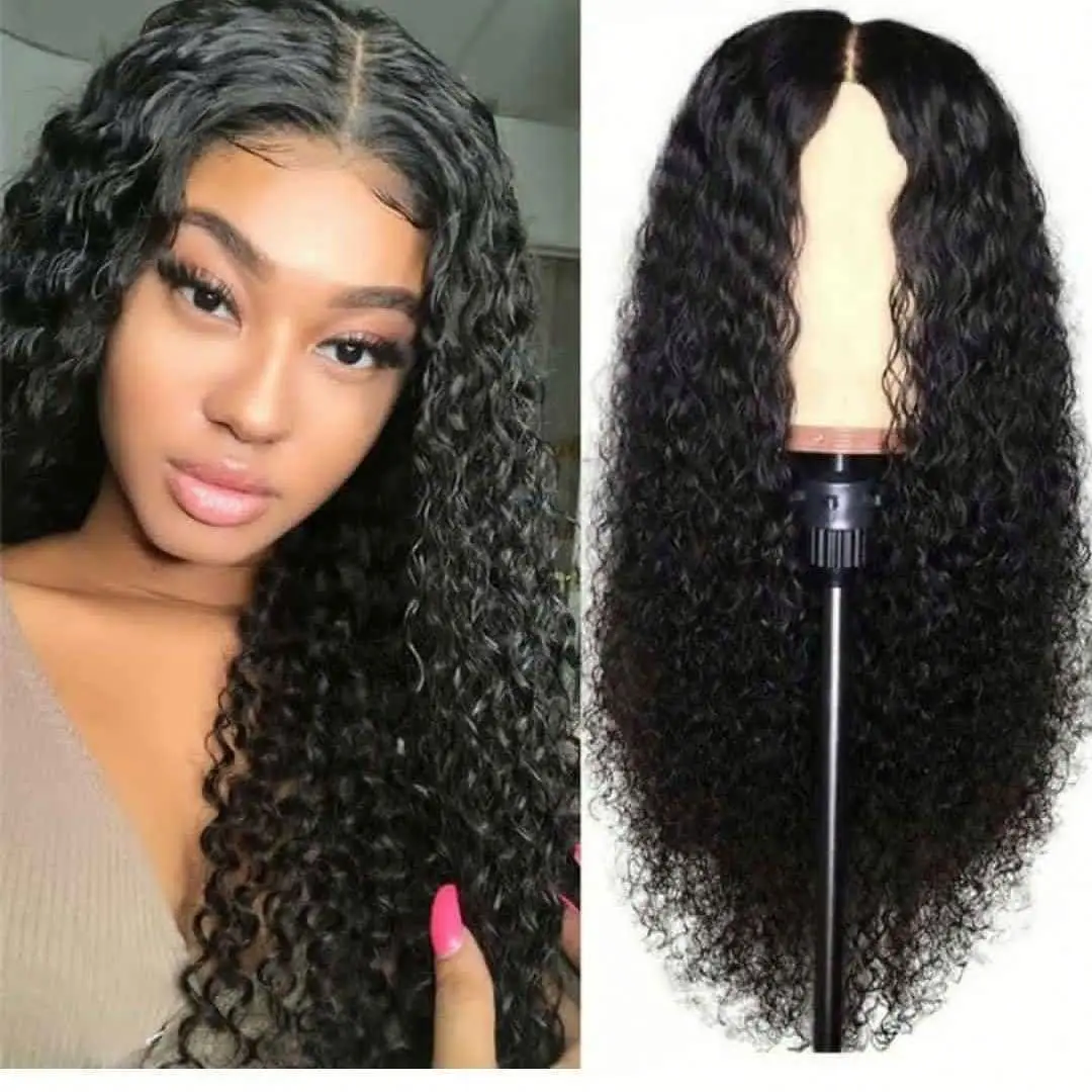 

Best Quality Women Synthetic Wigs Deep Curly Long Hair African Wig For Black Women, Pics