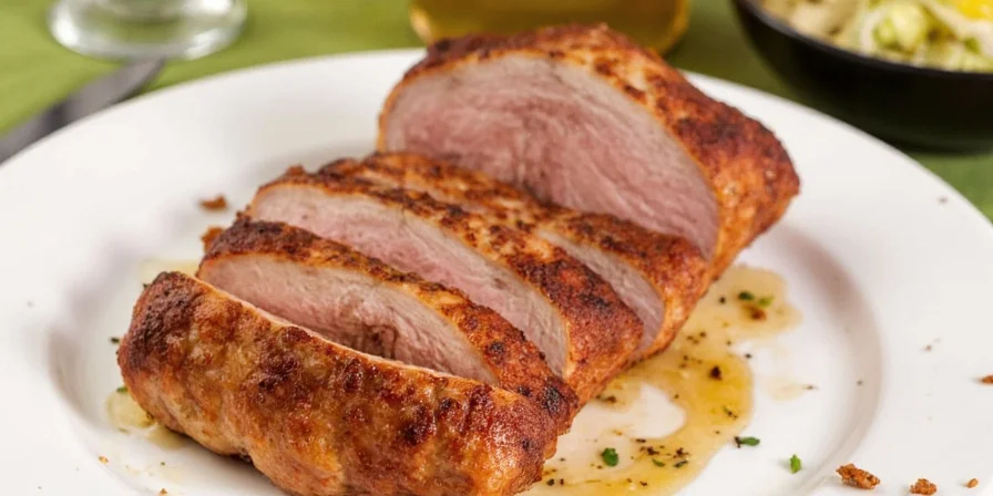 Seasoned pork loin ready to cook