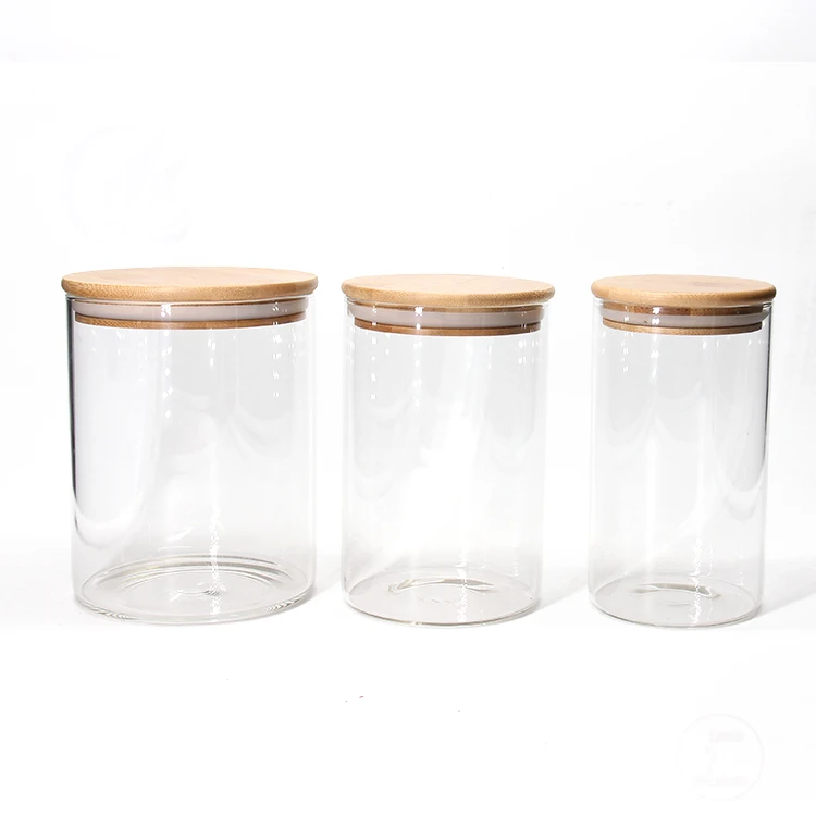 

Factory Direct Supply Recycled Glass Jar Heat-Resisting High Borosilicate Glass Jar, Customized