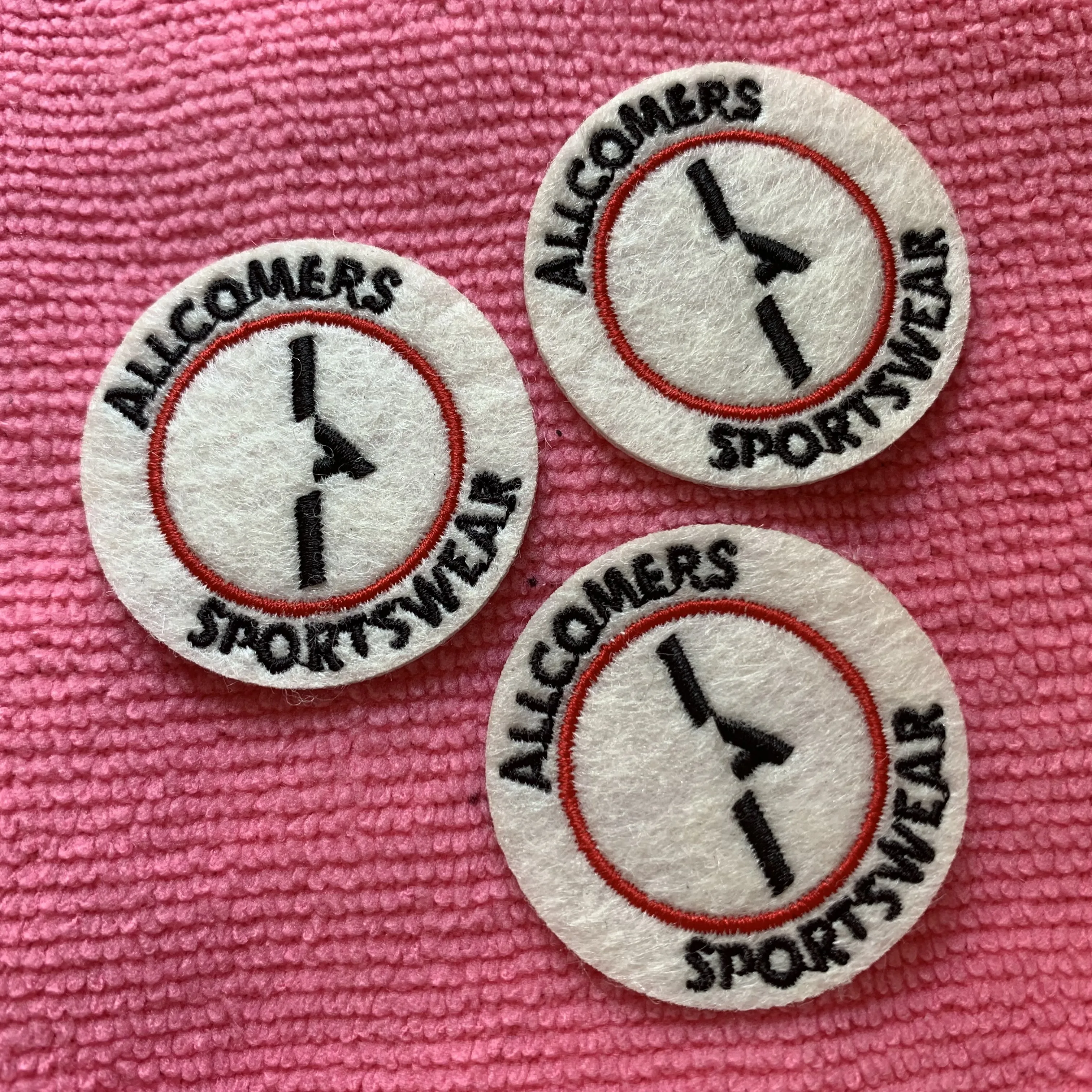 New Style Felt Embroidery Patchlaser Cut Round Shape Uniform Embroidery Label