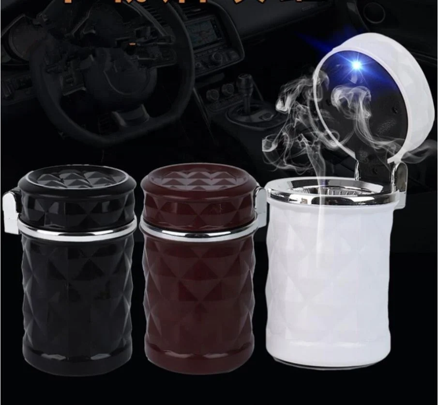 

Wholesale Car Ashtray with LED Light Diamond Shaped Car Ashtray with Color Box, Picture