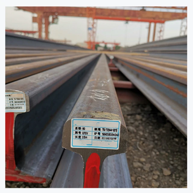 
China manufacturer U71Mn/U75V/U20Mn/U76CrRe 4kg 8kg 12kg 15kg 18kg 22kg 24kg 30kg light steel rail for railway 