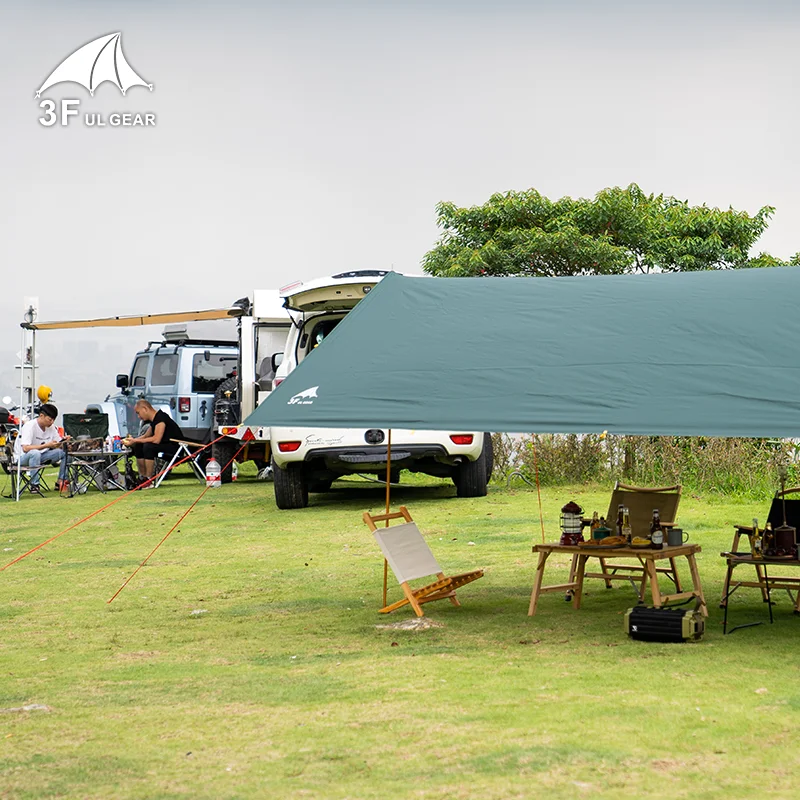 

3F UL GEAR Custom waterproof nylon Camping Hammock Rain Fly Tent Tarp / Beach Sun Shade Shelter, White,khaki,green