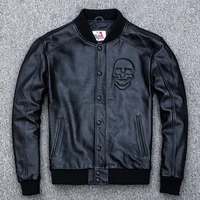 

Men's Genuine Lambskin Casual Skull Suit Leather jacket