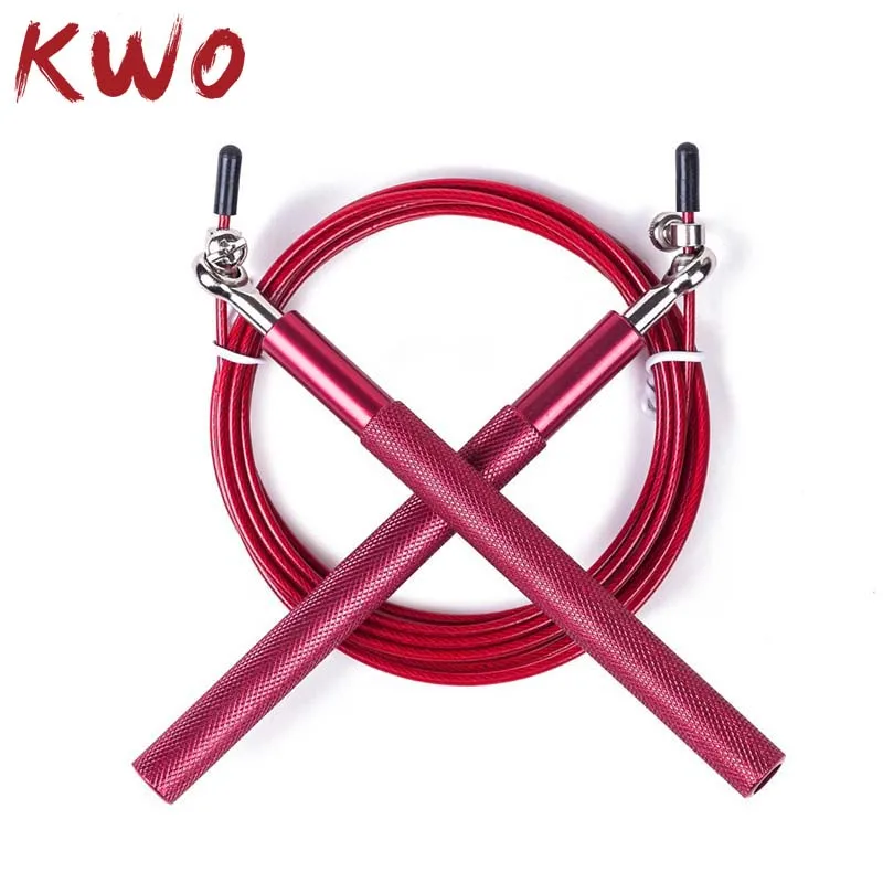 

High Speed Indoor Adjustable OEM Gym Exercise Fitness Logo Adult Anti Slip Premium 3M Aluminium Speed Custom Metal Skipping Rope, Customized color