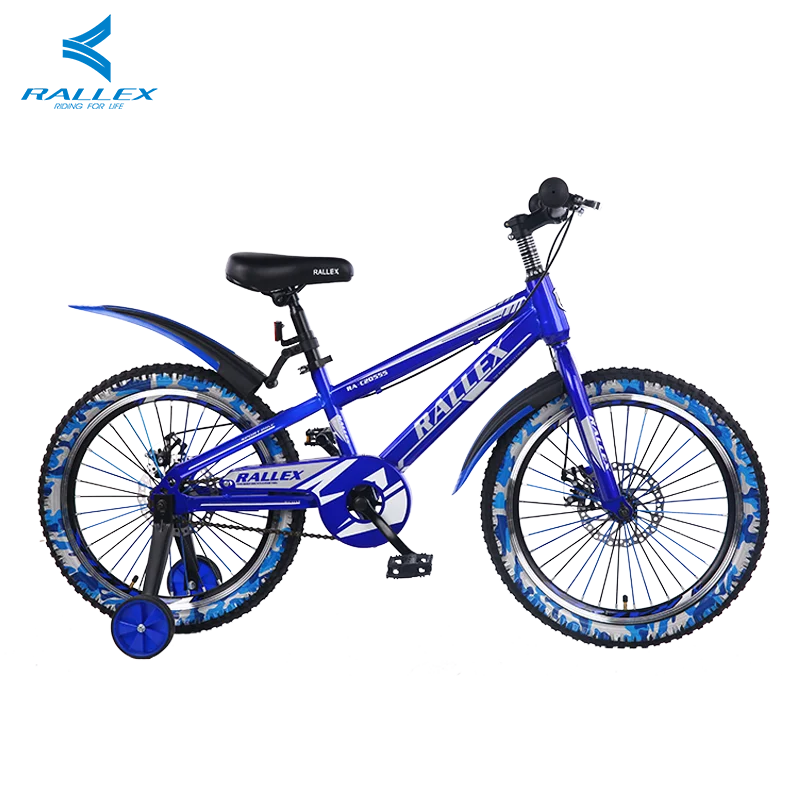 

RALLEX Bicycle kids Bike light Frame 20 inch with side wheels bmx bikes for kids mountain road cycle, Customized