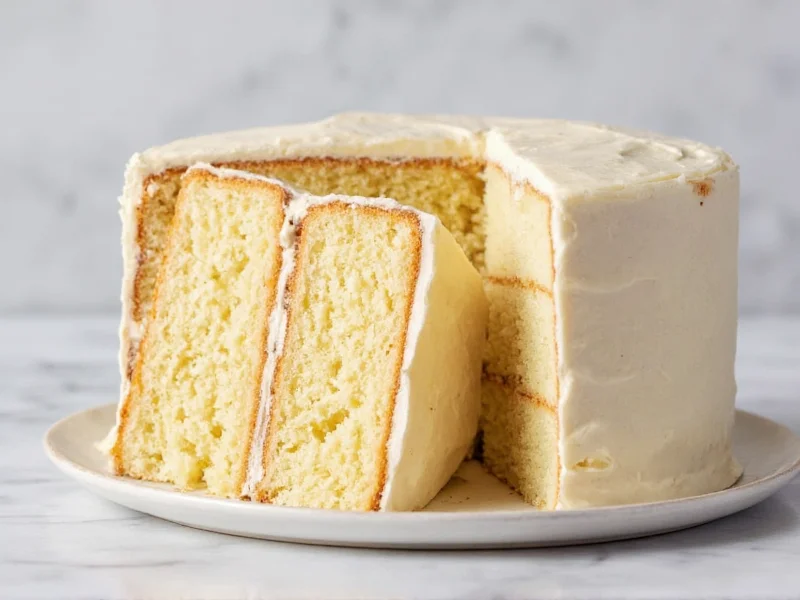 Light fluffy layer cake made with homemade cake flour