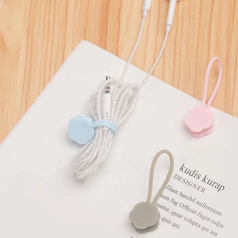 

Magnetic Earphone Cord Magnet Winder Silicone Magnet Coil Wire Clip Headset Cable Wire Organizer Earphone Storage Holder, Total 6 colors