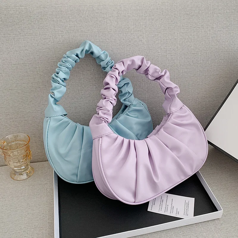 

Portable Underarm Women's Bag Fashion Shoulder Bag Female Wild Cloud Handbags For Women Ladies Purses And Handbags, 4 color