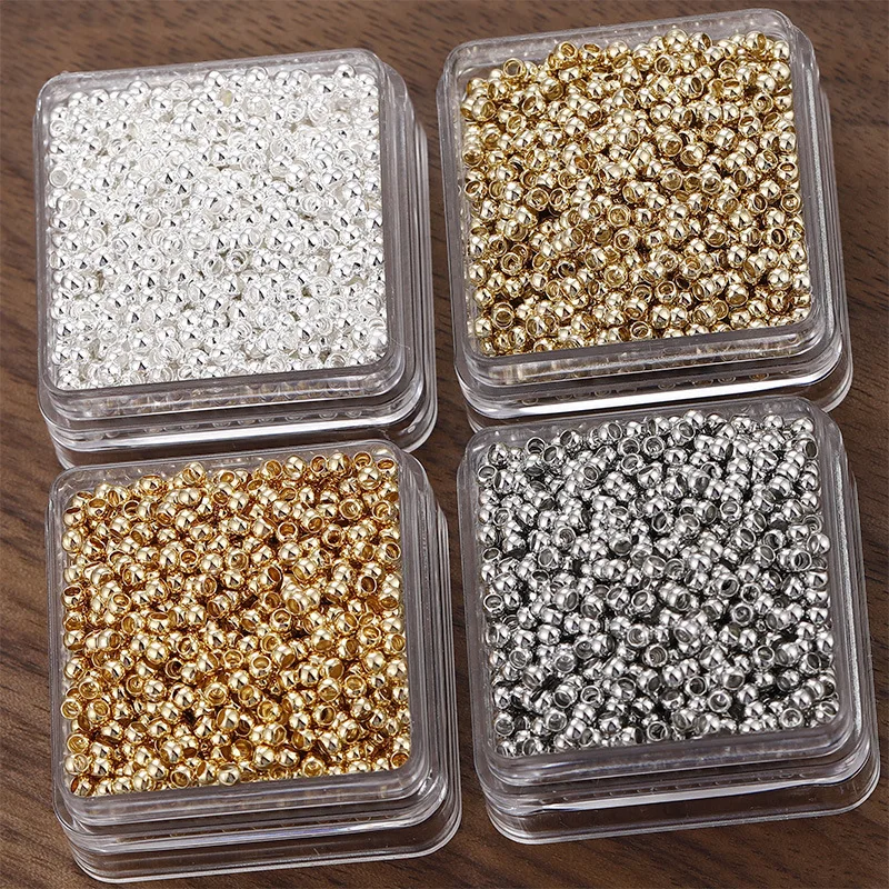

Wholesale 100pcs/bag Accessories gold plated Copper Beads jewelry Making Spacer Beads, Multi