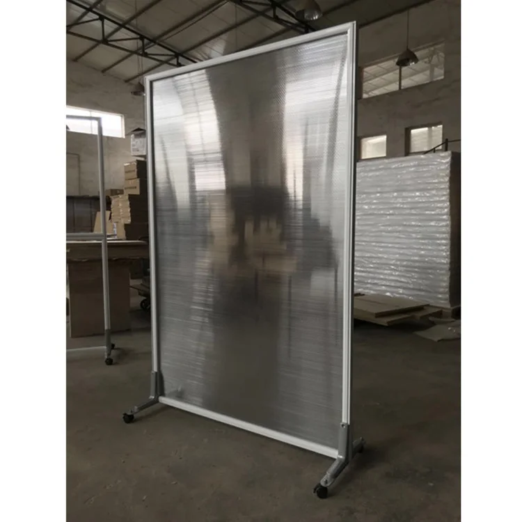 Clear Acrylic Partition Wall Panel Plexiglass Room Divider On Wheels ...
