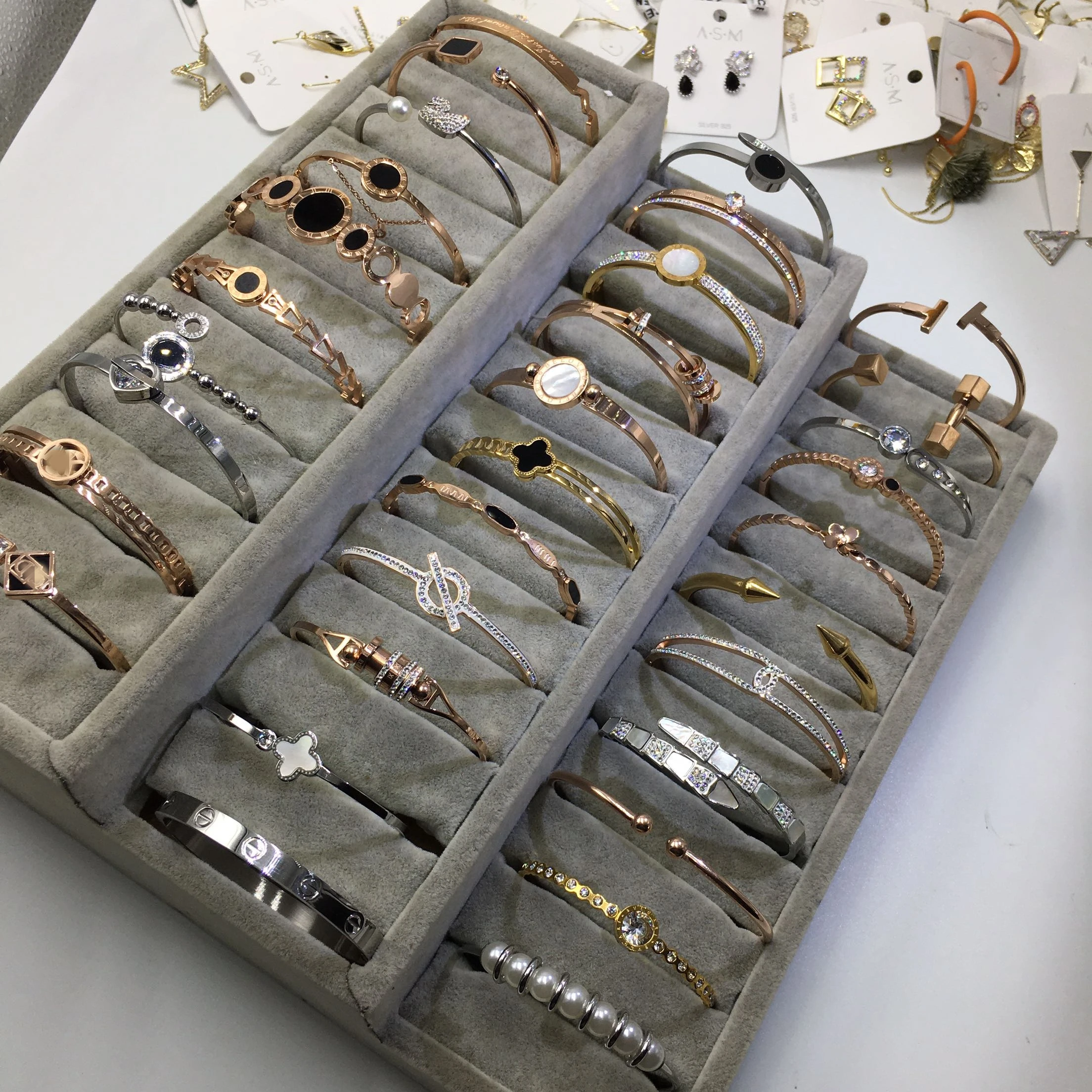 

wholesale fashion ladies stainless steel bracelet for women, Rose gold, gold, silver