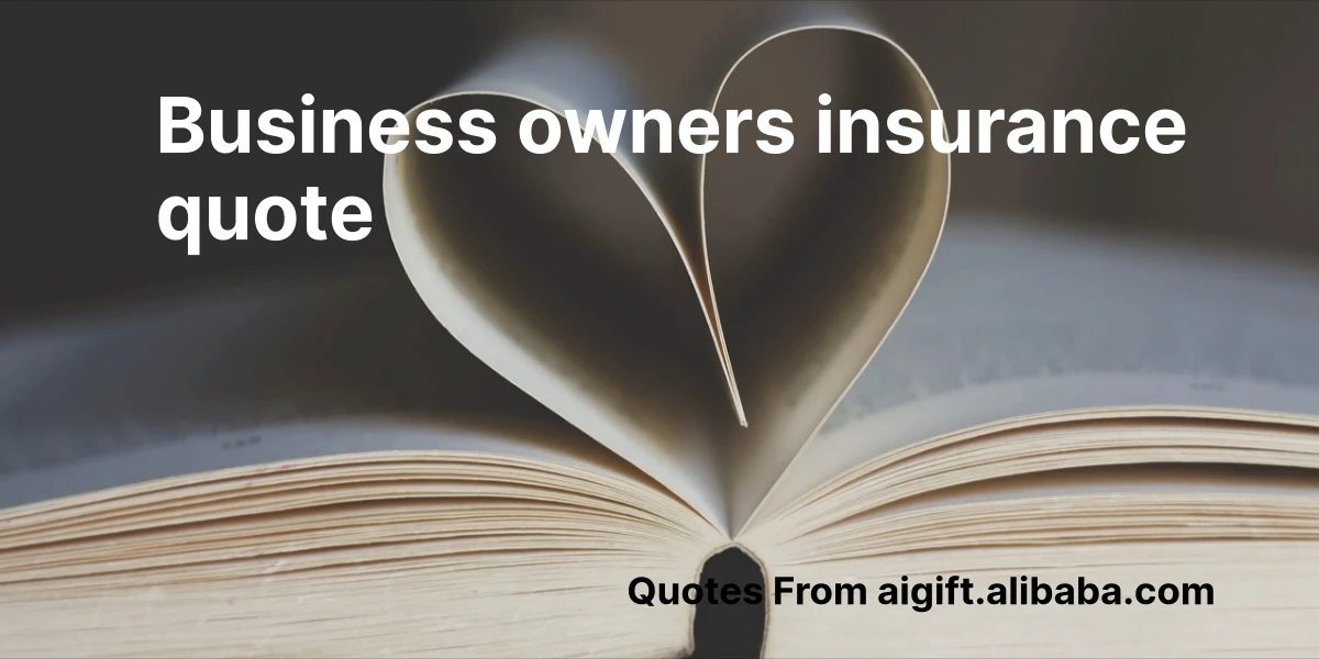 business owners insurance quote