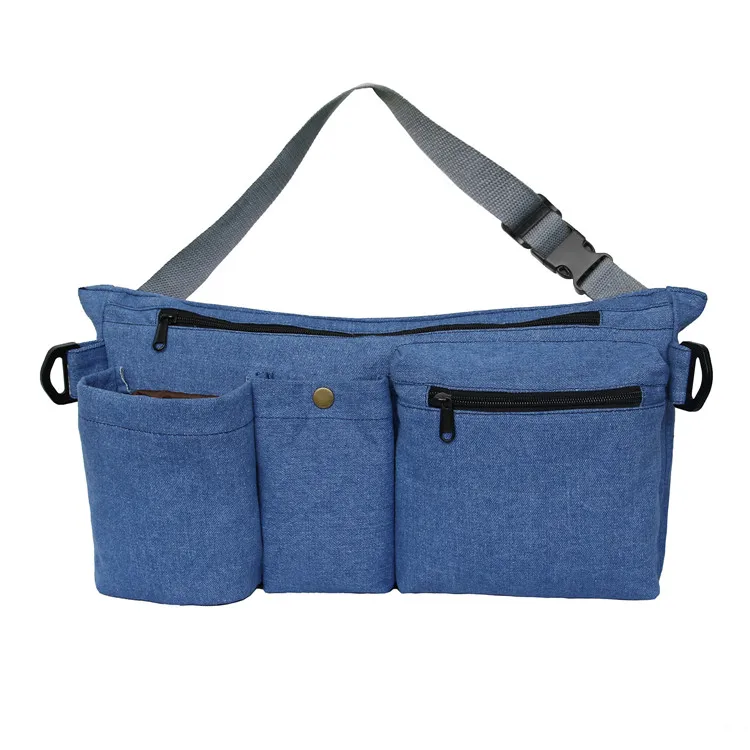 

Multifunction Car Seat Back Storage Bag Stroller Bag The Chair Pocket Organizer with Adjustable Strap, Blue