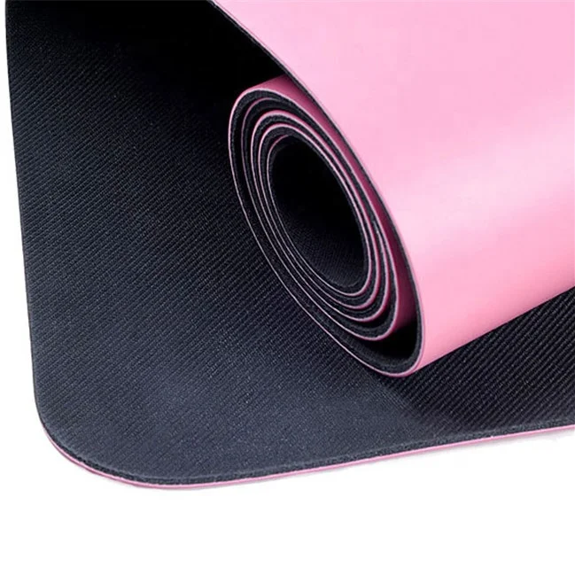 

3mm polyurethane surface body alignment system yoga mat with yoga poses, As picture