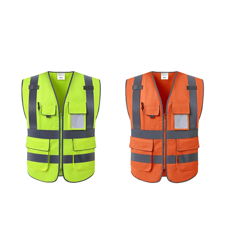 

High Visibility Safety Jacket Vest Construction Worker Vest Roadway Safety Vest