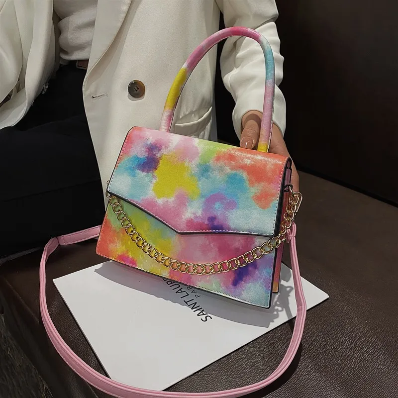 

Websites designer ladies fancy vegan pu leather handbag custom Tie Dye designer dupes handbags For Women