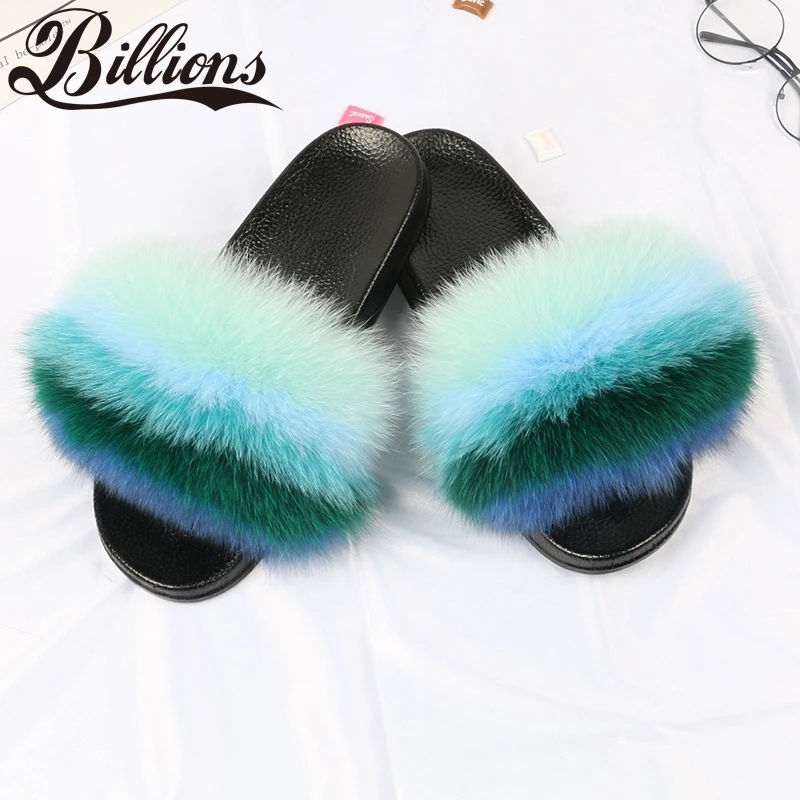 

fashion woman 2020 woman sliders flat for bride wedge bed slippers women leather fur slipper, Customized color