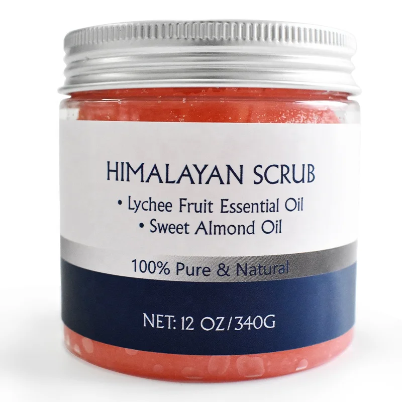 

Private Label Salt Scrub Organic Whitening Exfoliating Moisturizing Deep Cleansing Pure Himalayan Salt Body Face Scrub