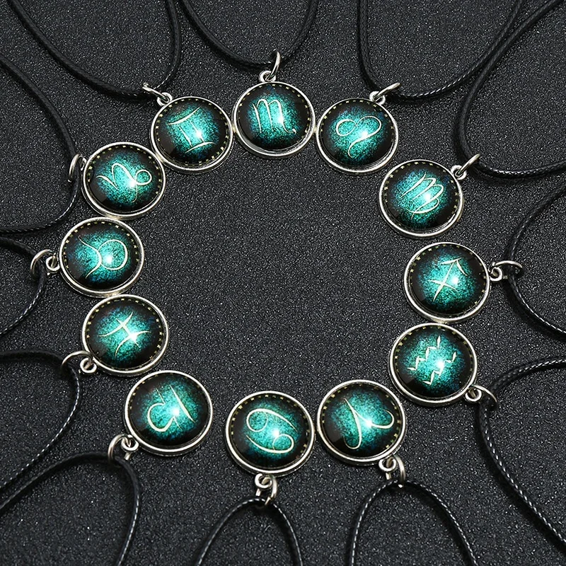 

luminous couple necklaces zodiac sign necklace zodiac jewelry necklace silver