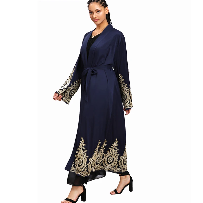 

Abaya women's muslim dress elegant spring autumn clothing 2022 dresses v neck long sleeve dresses for women