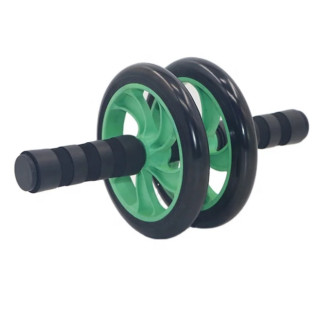 

Men Fitness Double Wheel Training Abdominal Exercise Wheel Roller For Men Women, Black blue green