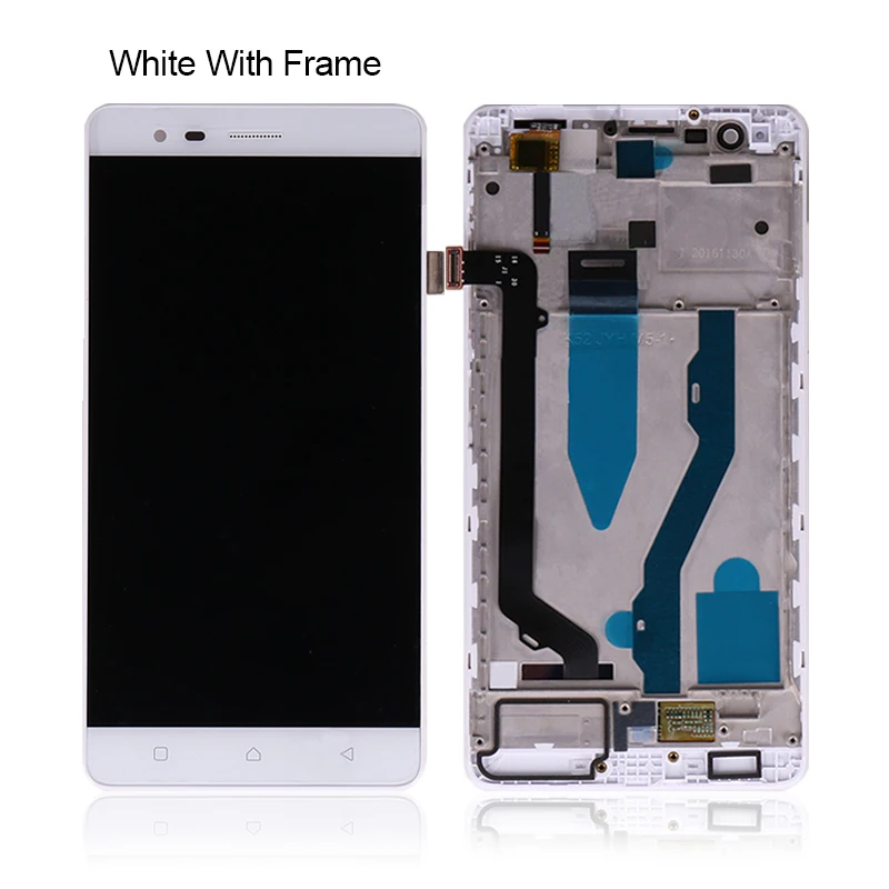 

5.5" LCD For Lenovo Vibe K5 Note Display Touch Screen With Frame For Lenovo K5 Note Display A7020 LCD Replacement, Black white gold