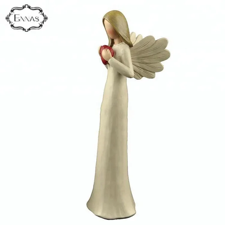 
Resin Heart Mother Fairy Angel Figurine Resin Heart Fairy Angel 