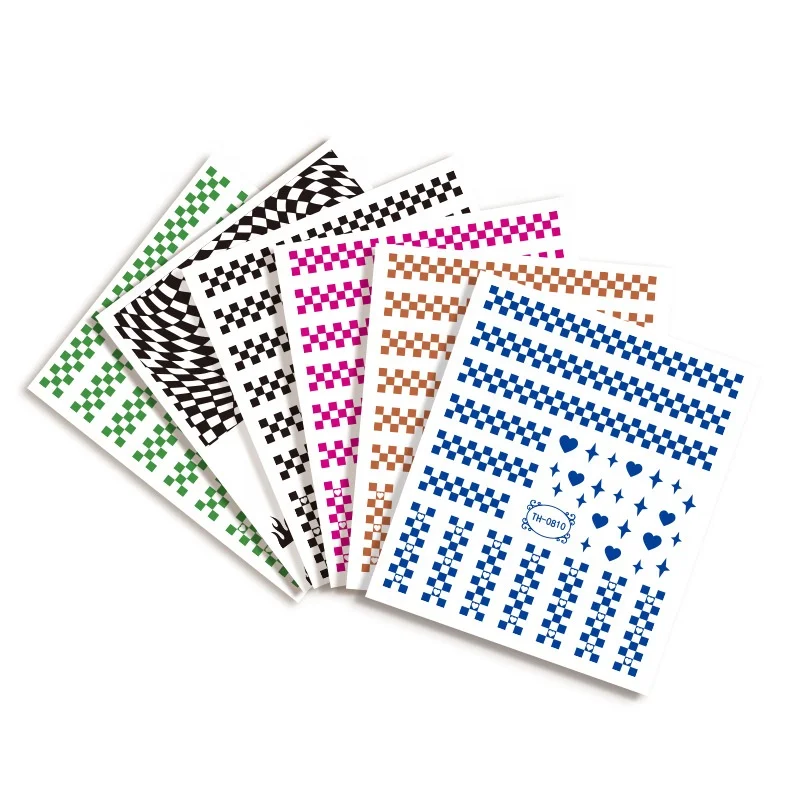 

Wholesale Nail Sticker Plaid Nail Stickers for Nail Decoration