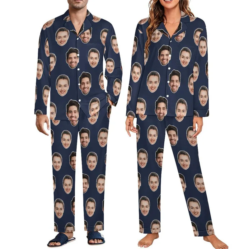 Print on Demand Soft Warm Night Pyjamas Sleepwear Women Home Clothes Pajamas Set for Christmas
