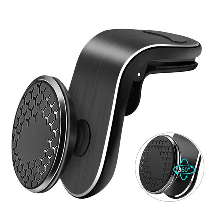 

360 Degree Adjustable Rotation Holder Aluminum Alloy Car Phone Holder Strong Magnetic Car Vent Bracket For iPhone For Samsung