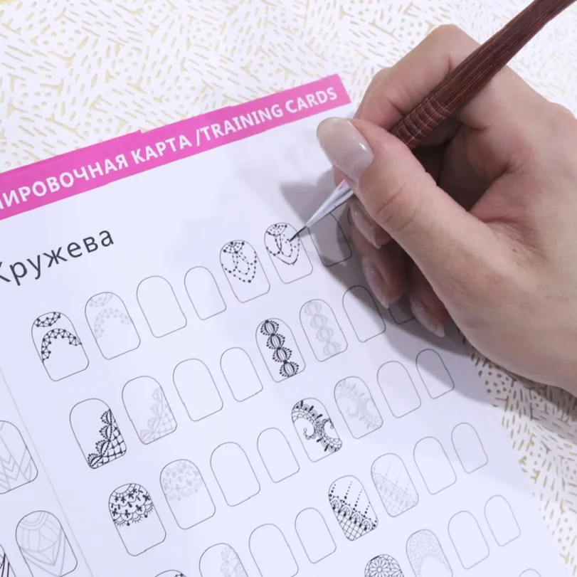 

Hot sale nails training practice book for nail art painting