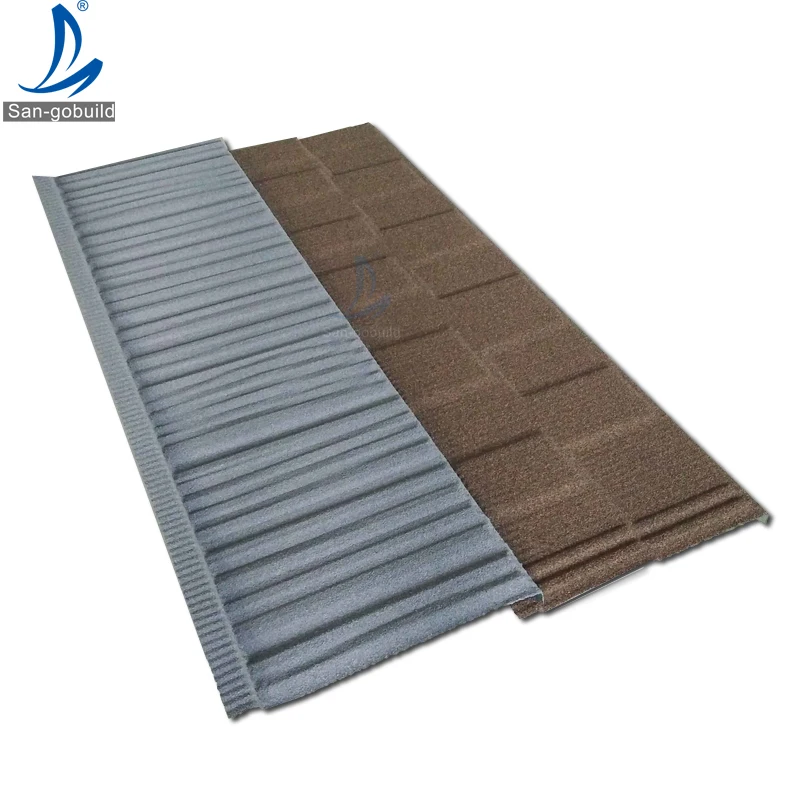 Lagos Stone Chips Coated Color Steel Plate Roofing Tiles Bent Tiles Roofing Products 0.4 Gauge