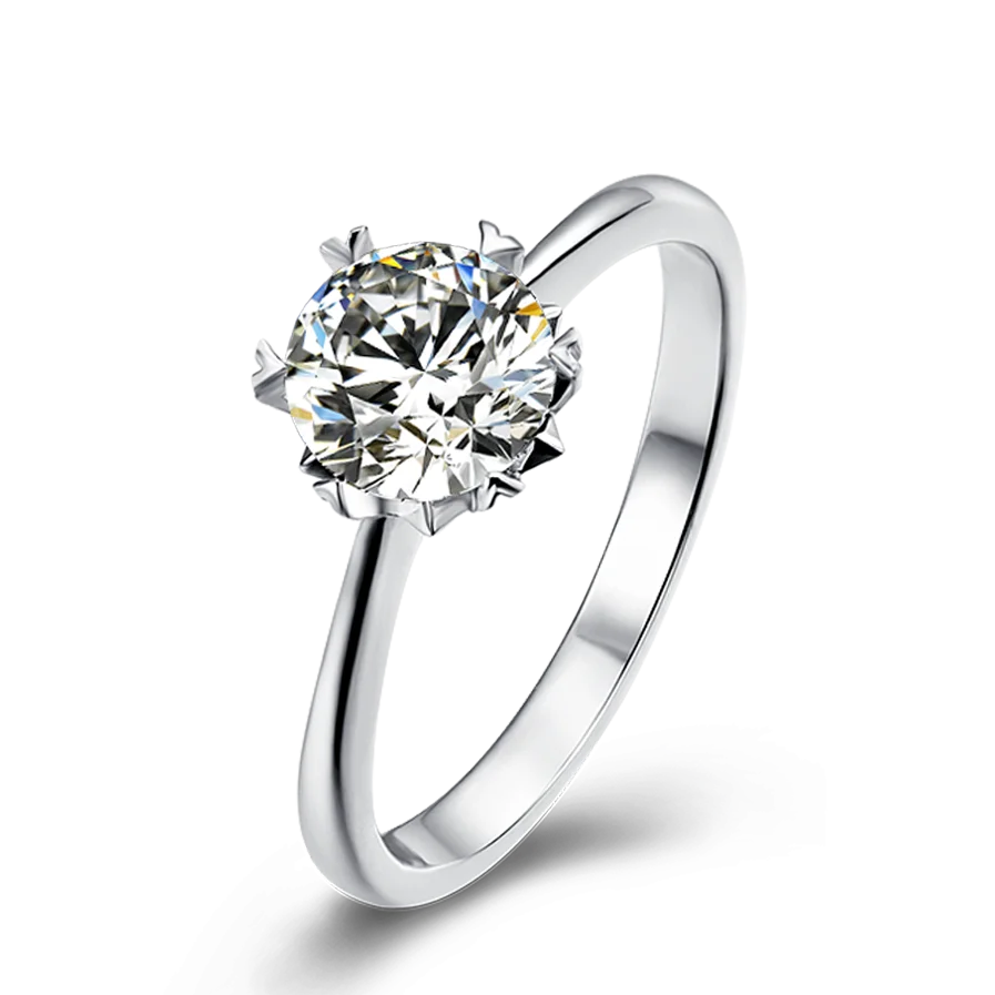 

GRA Certificate Wedding Ring Loose Gem 1ct D/VVS Round Synthetic Gem Diamond Ring Mossanite ring, White