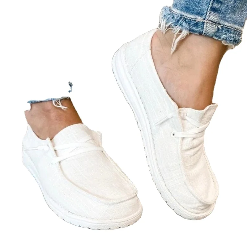 

2021 new women's single shoe canvas casual lightweight shoes, As shown in figure