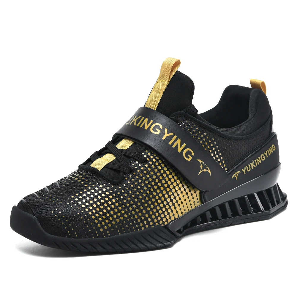 Professional Youth Training Wrestling Boots Weightlifting Shoes for Men with PU Upper and Rubber Outsole