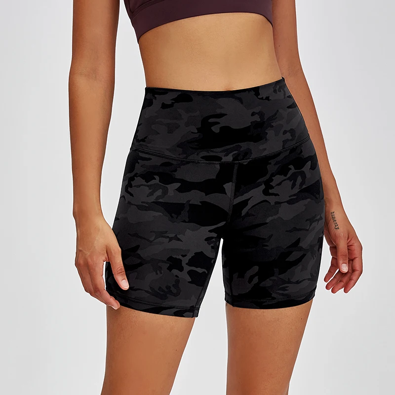 

Hot Summer Biker Shorts Athletic Fitness Camo Compression Shorts Seamless Women Biker Shorts, Grey, green,camo,red,black,dark green,blue,light grey