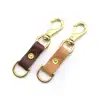 Key Chain Zinc Alloy And Leather Car Business Keychain With 2 Key Rings And Gift Box Idea For Men And Women