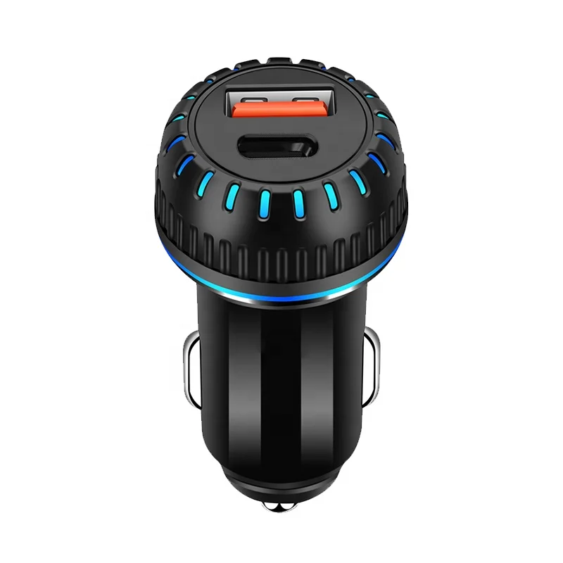 

Smart mobile phone car charger 12v-24v dual usb car charge adapter car phone charger, White, black