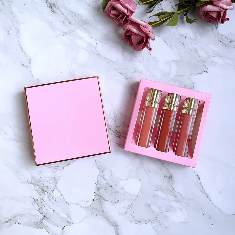 

Custom Makeup Lipstick Paper Gift Boxes Packaging Lip Gloss Set, 55 colors