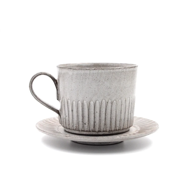 

New Design manufacturers Ceramic Coffee mug with saucer, Grey