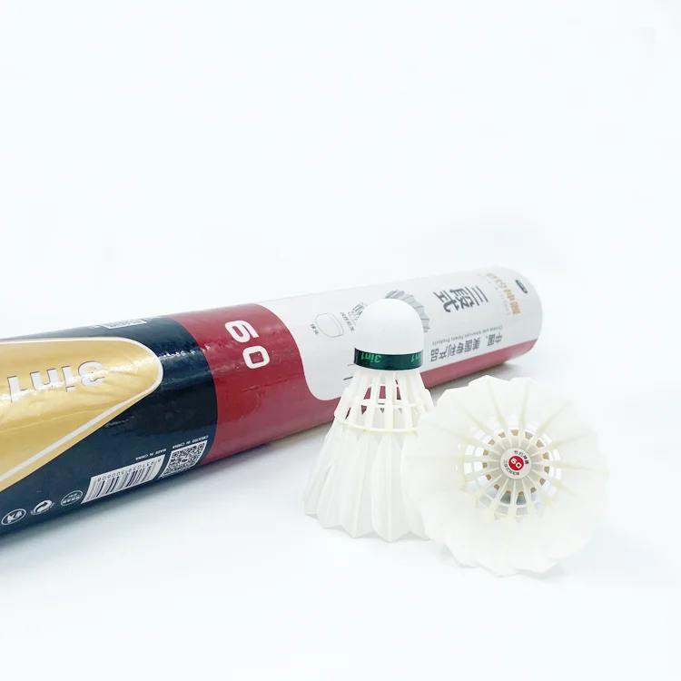 

3in1 original factory duck feather shuttlecock for professional badminton stadium training D60, Natural white