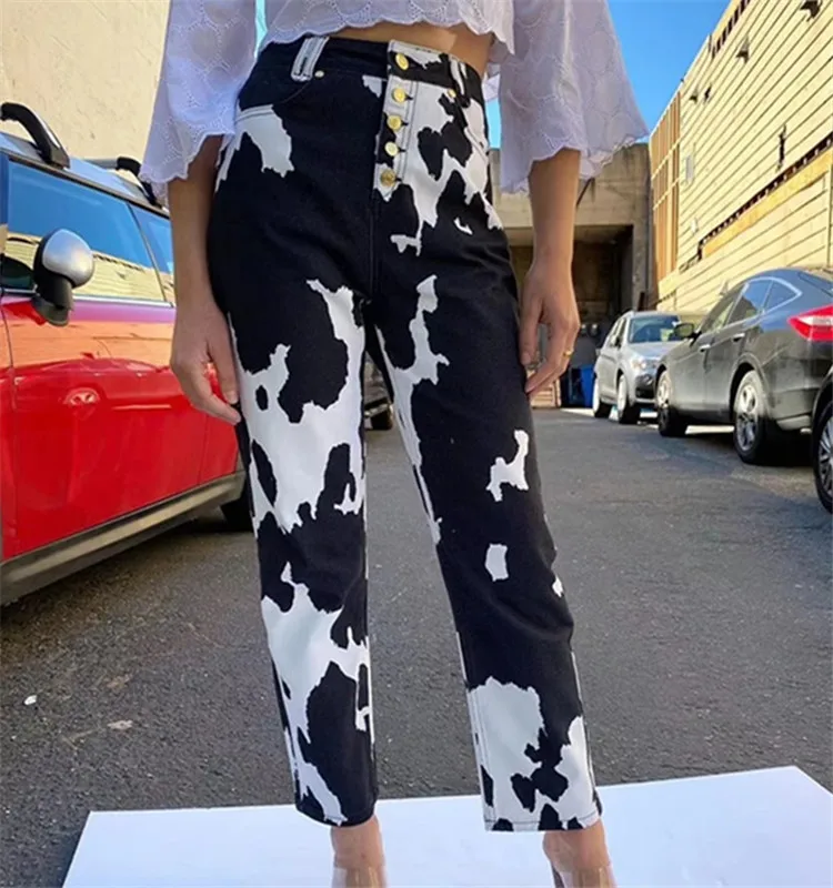 

2021 High cow autumn new string pants sexy slim high waist denim streetwear jeans women string women pants, One